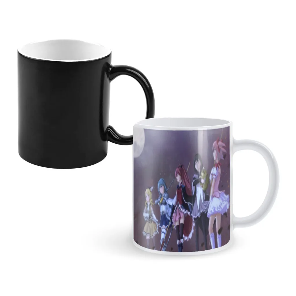 Puella Magi Madoka Magica Cartoon Manga Newest Design Coffee Mugs Heat Color Changing Milk Tea Cup Colorcup For Birthday Gifts