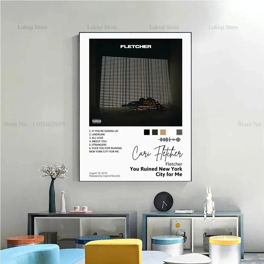 ملصق جديد فليتشر قائمة التتبع فتاة أحلام ألبوم الموسيقى الهدايا حائط لوح رسم صورة فنية غرفة المعيشة ديكور المنزل