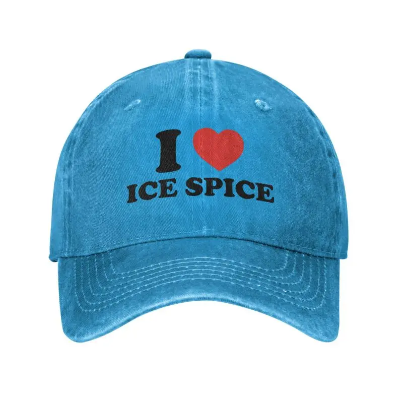 Custom Cotton I Love Ice Spice Hiphop Music Rap Baseball Cap Women Men Breathable Dad Hat Outdoor