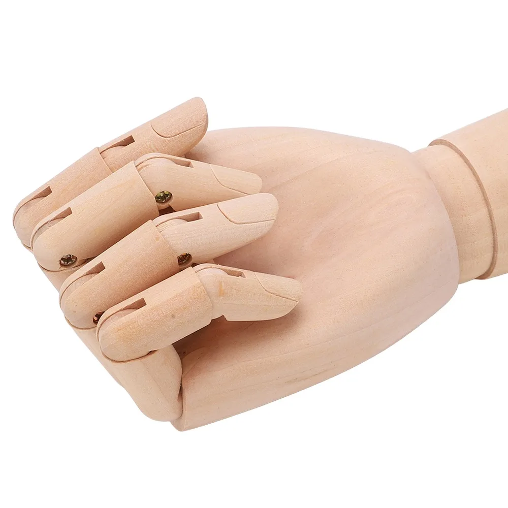 Articulated joints Wooden Hand Model Wooden material Right hand style Articulated Sketch Hand Mannequin Adjustable posture