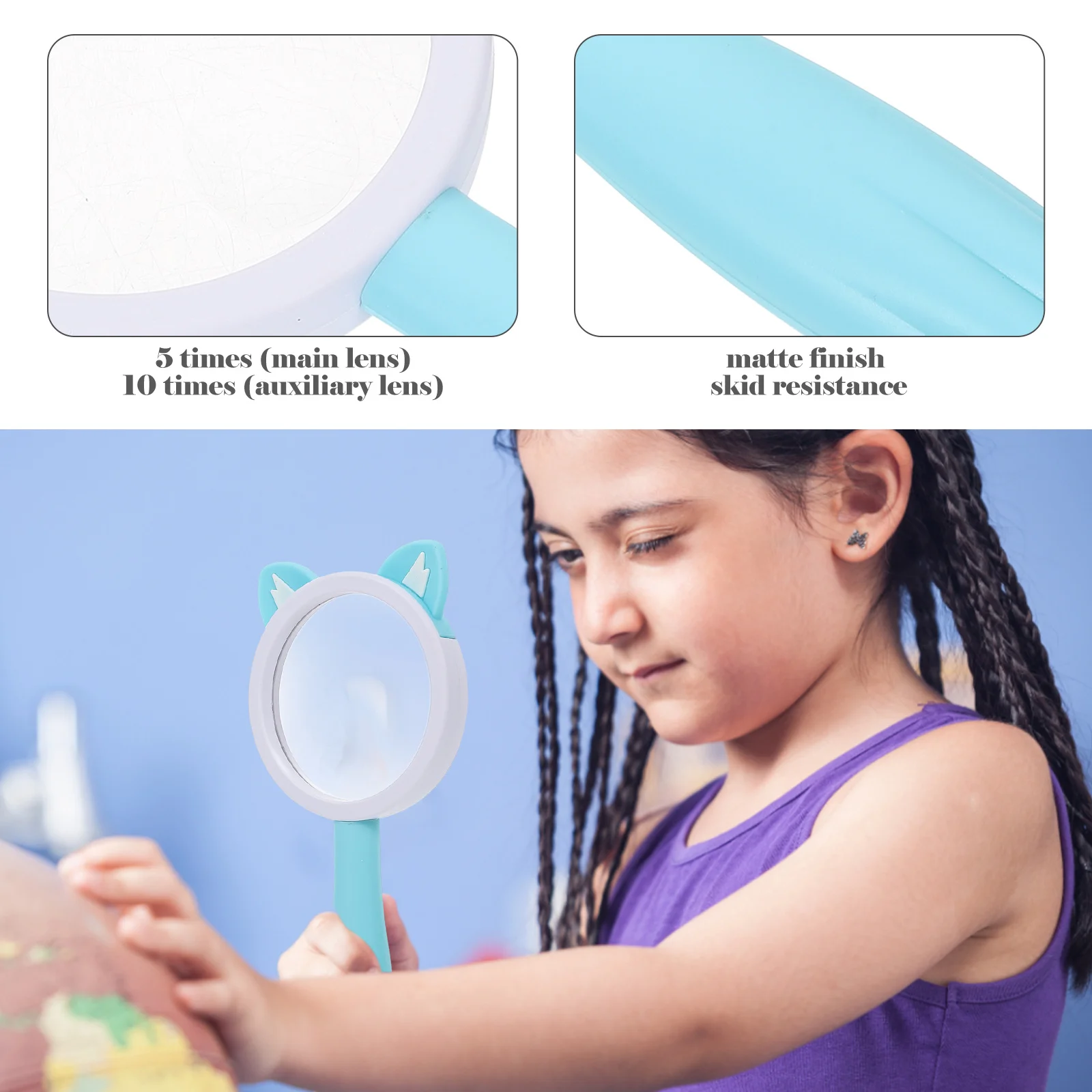 

Ручная увеличительная стекло для животных, маленький мультяшный дизайн, легкий портативный детский инструмент для наблюдения за обучением, научное исследование