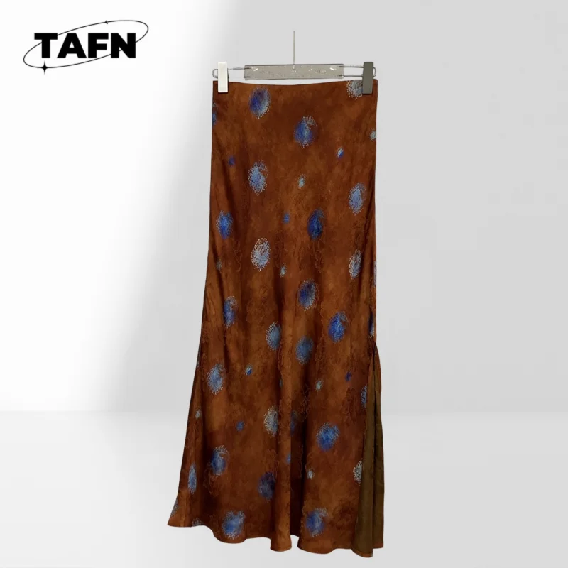 Women Casual Skirt Fashion Midi Length High Waist Skirt Ladies Minimalist Skirt High Waist Midi Length Skirt BA1207-SAT
