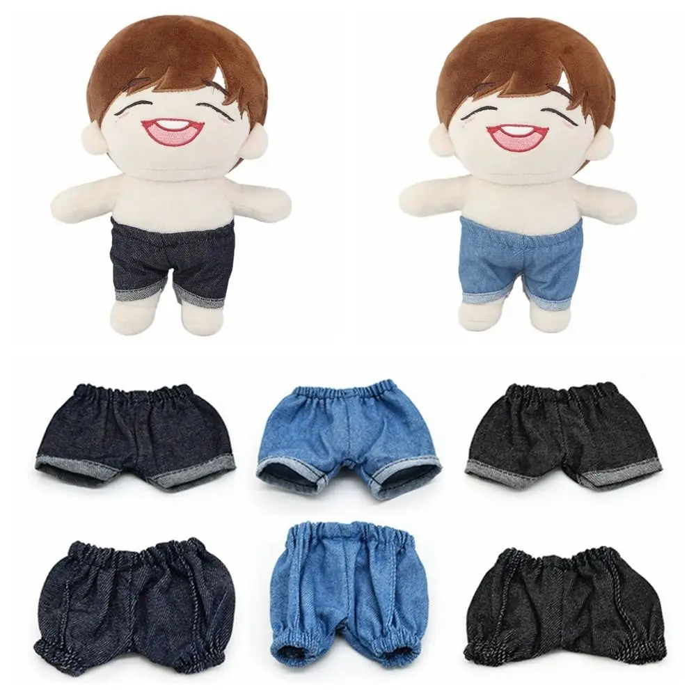 Gift 20cm Doll Jeans Pants Fashion Blue Black Miniature Trousers Playing House Photo Props Doll Clothes Cotton Stuffed Doll