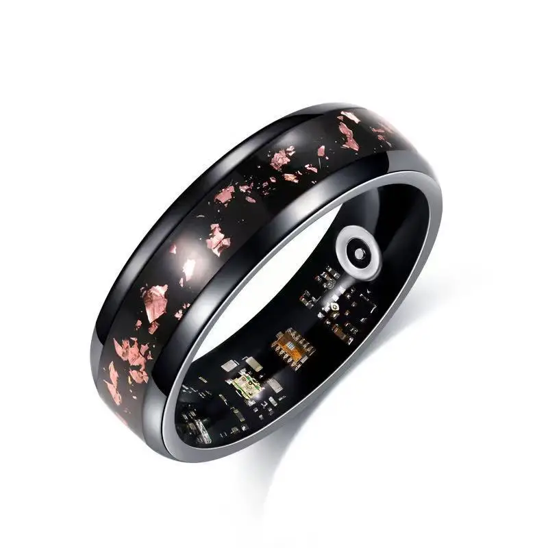 

Smart Ring with Display Screen and Touch, Wireless Charging, Health Manager, 5 ATM Waterproof For Men Women Rings R12 R11
