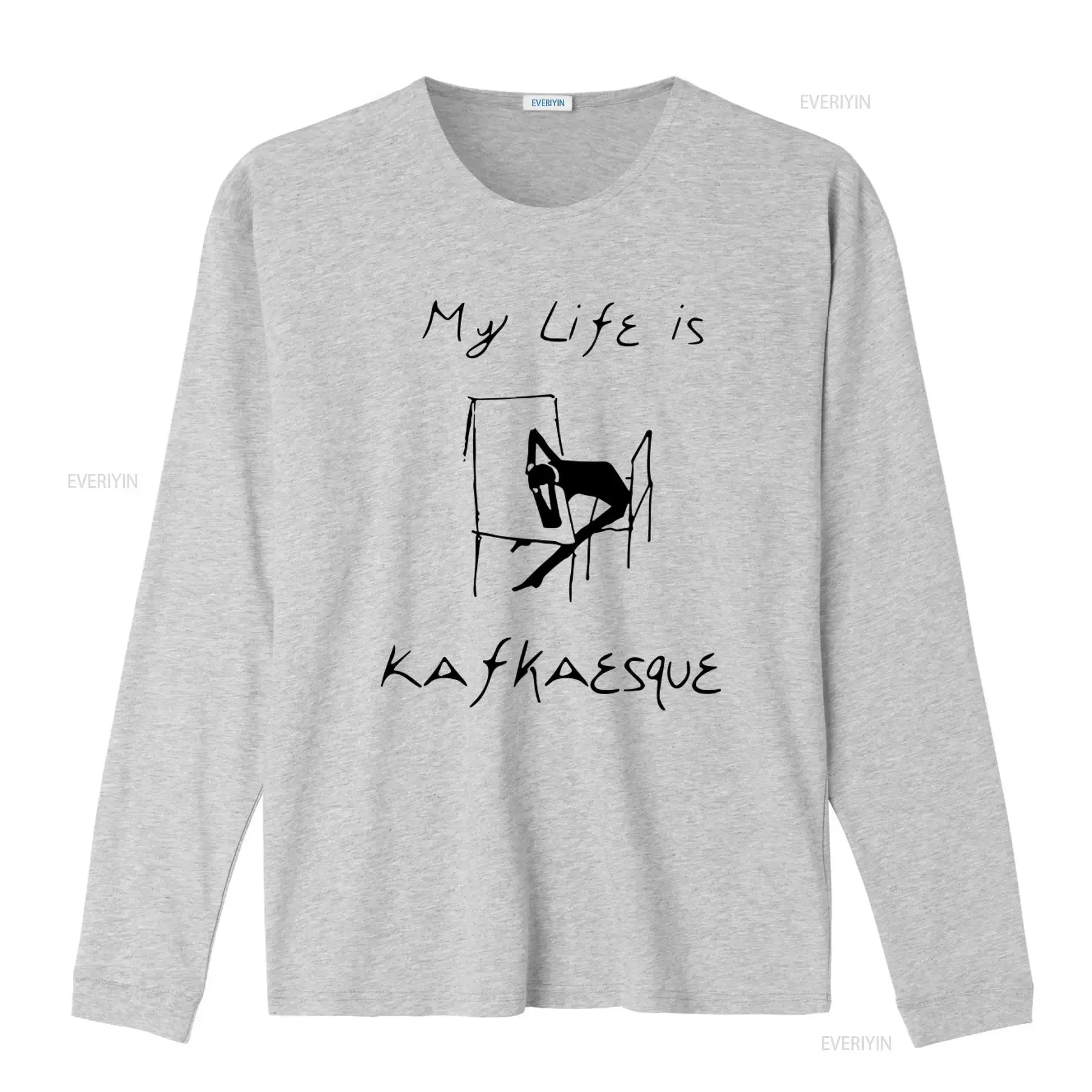 My Life is Kafkaesque Franz Kafka Inspired T shirt for Unique Art Print Comfortable Cotton vintage Washed Versatile Stretched view 4