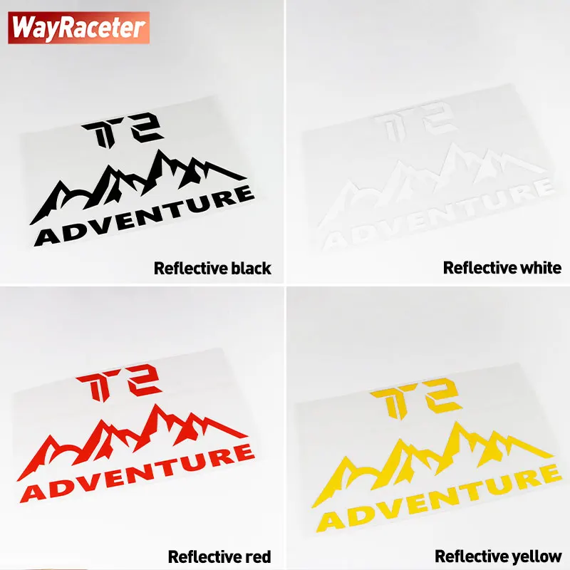 Reflective Car Trunk Rear Spare Tire Sticker Off Road Mountain Adventure Graphics Decal For Chery Jetour Traveller T2 2023 2024