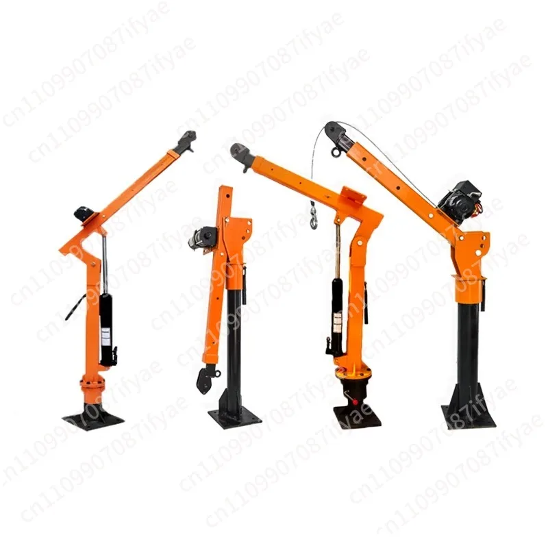 48v vehicle mounted 12v accompanying crane 24V out-door 220V small cantilever crane 2-ton rack truck lifting 1pc