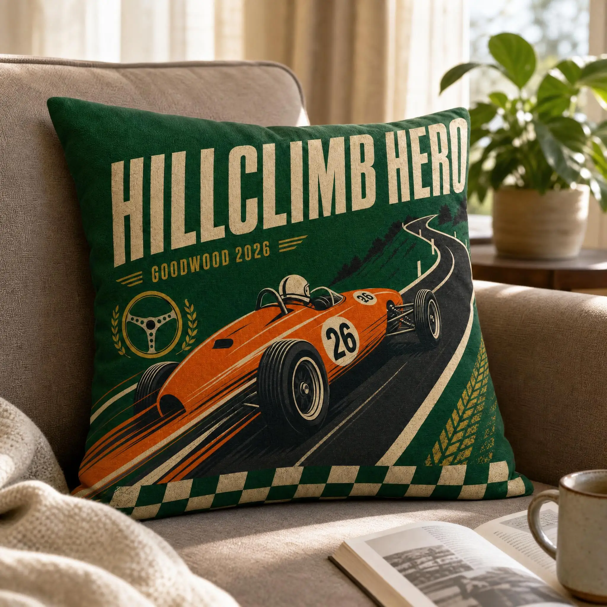 Goodwood Festivalof Speed 2026 Pillow Cover, Suitable For Sofa Bedroom Decoration, Unique Holiday Gift