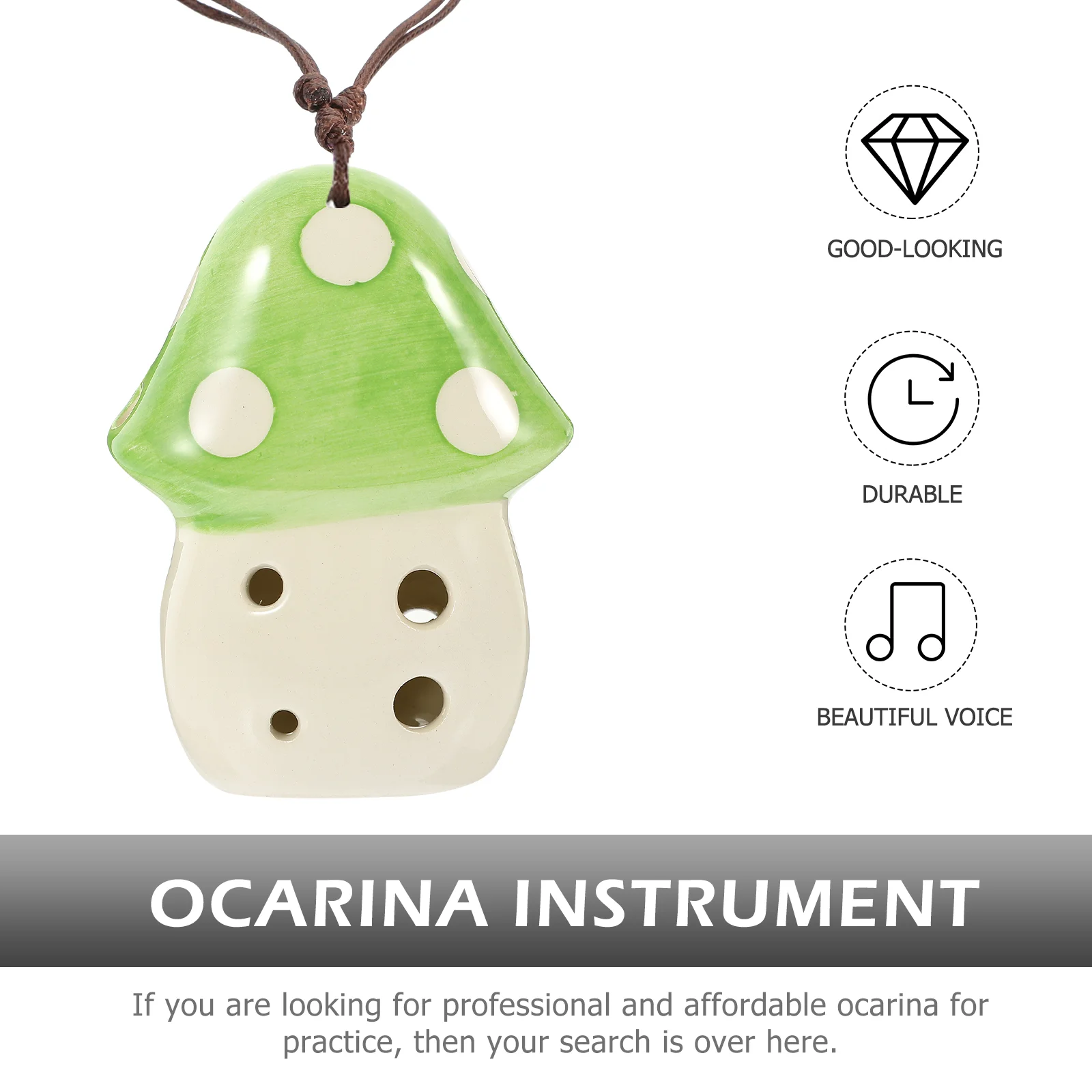 Kids Musical Toys Ocarina Mushroom Instrument Ceramics Beginner Practice Student