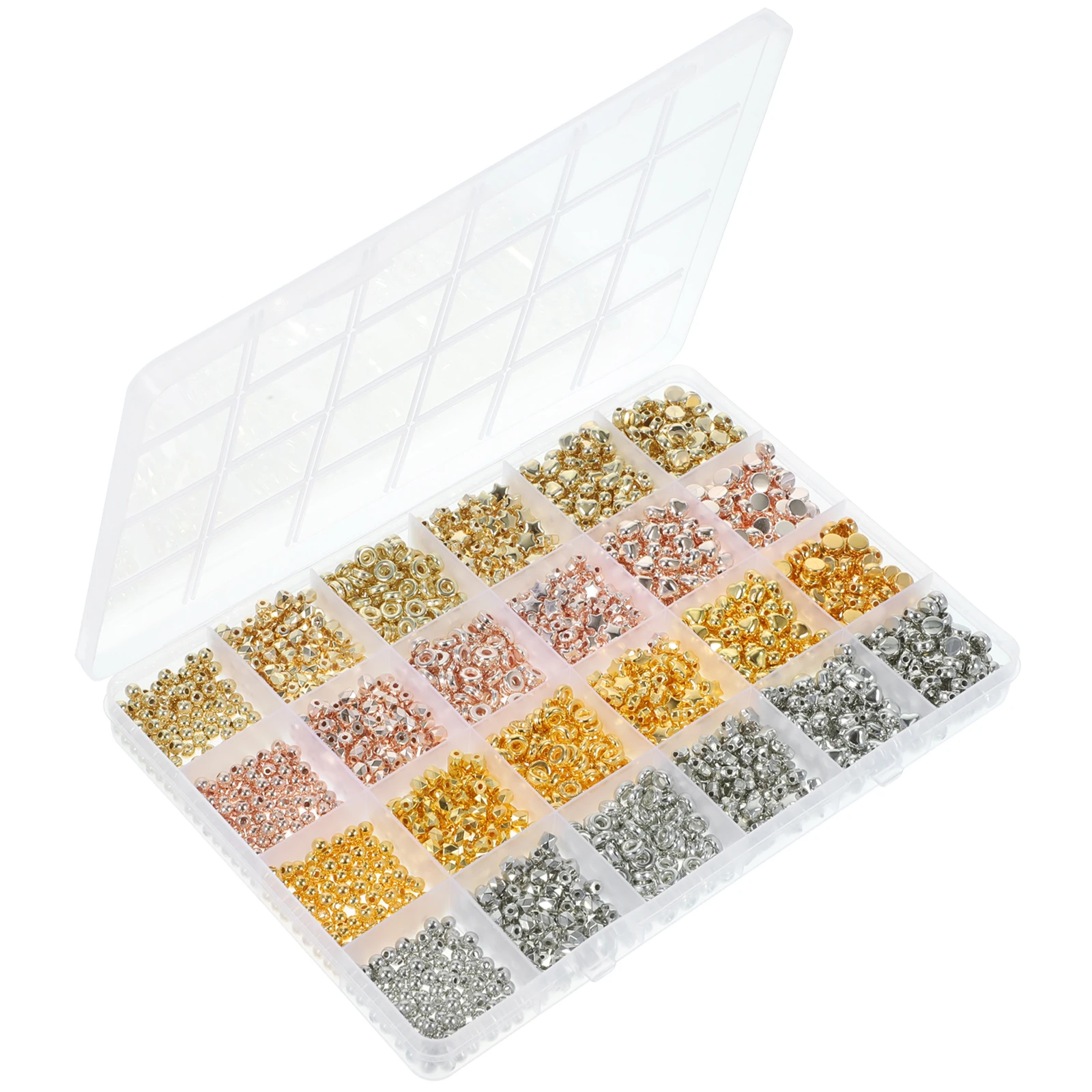 

2160 Pcs Beaded Jewelry Set 4 Colors 6 Styles CCB Accessories DIY Plastic Beads Necklace Making Bracelet Craft Kit