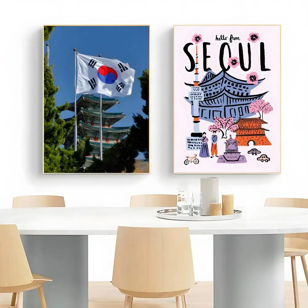 city modern S-Seoul Poster Wall Art Print Poster Decorative Mural Home Decor Gift Unframed