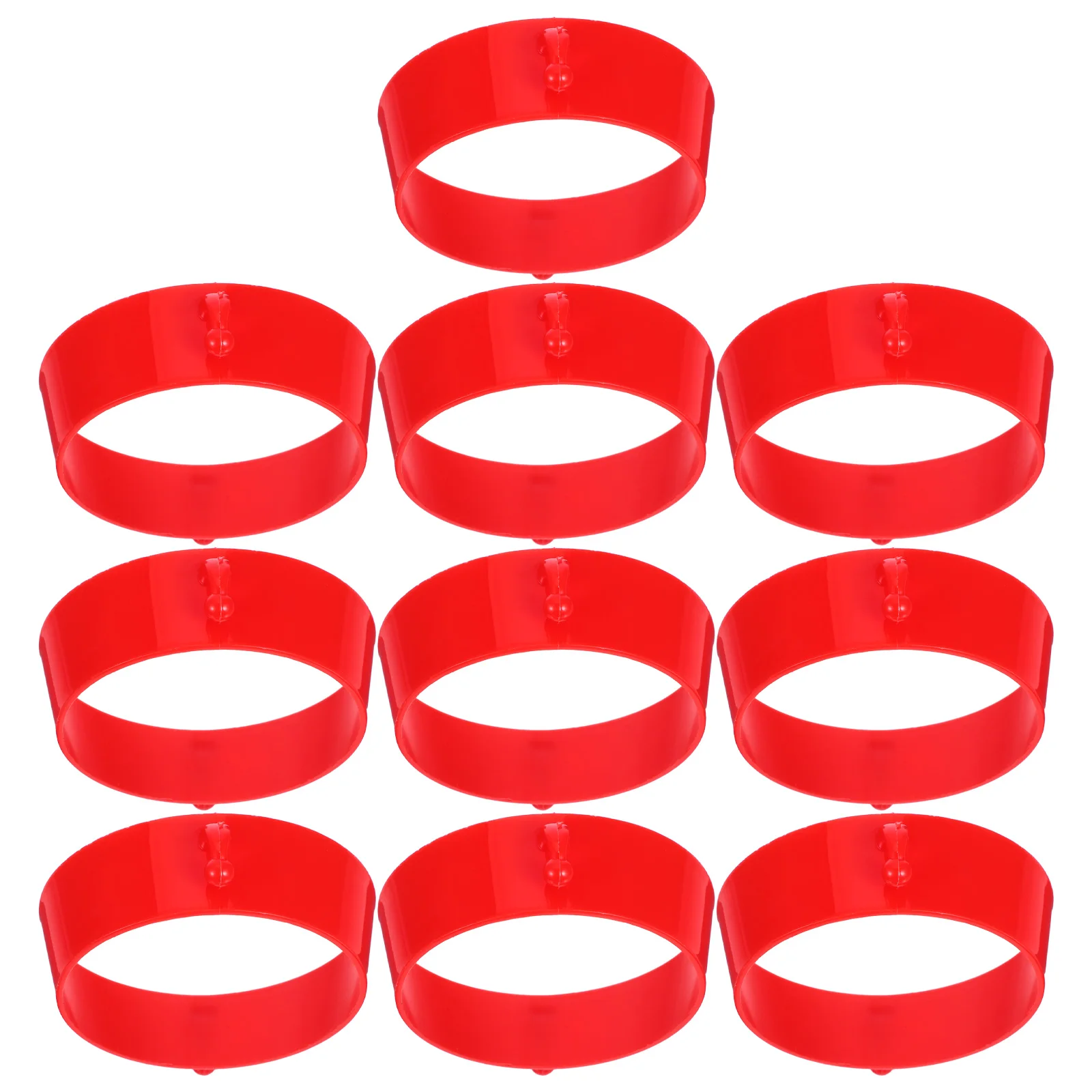 

10 Pcs Road Cone Connection Ring Parking Barrier Use Chain Connector Red Driveway for Traffic Poles