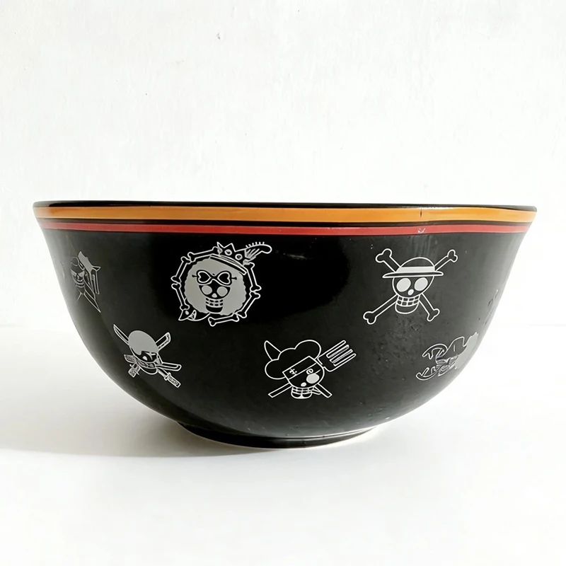 Anime One Piece Strohhut-Piraten Keramik-Geschirrset 3-teilig Cartoon Teller Schüssel Heim-Küchen-Deko Perfekte Geschenke für Fans – Detail 3