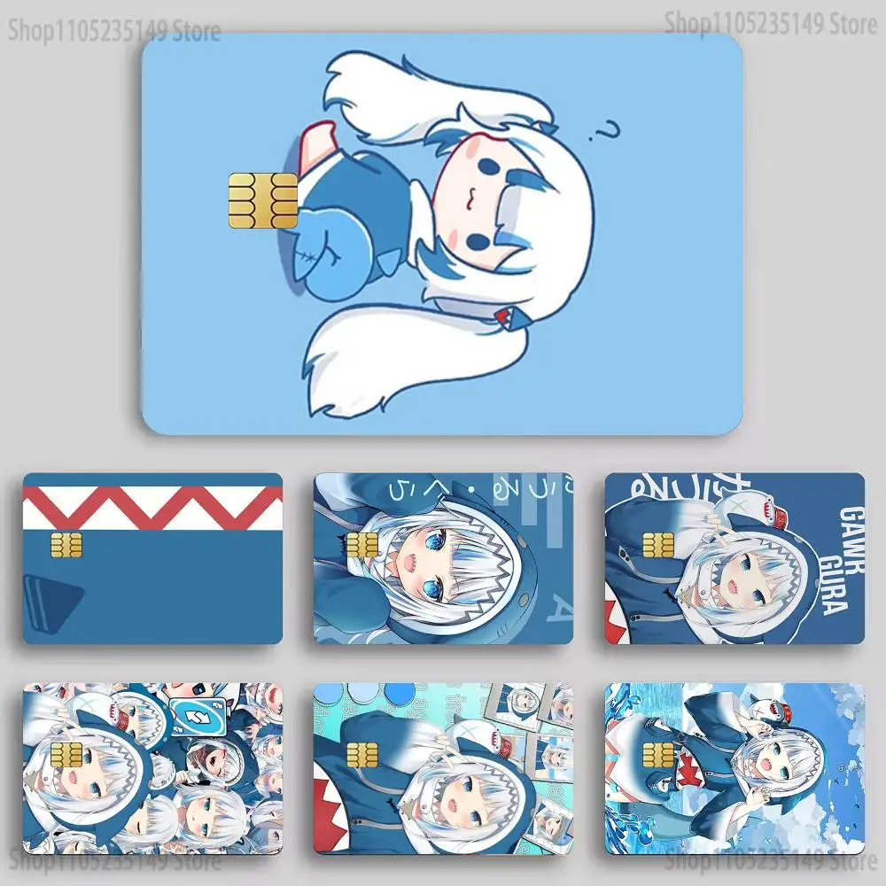 

Holive Gawr Gura Sticker Film Tape Skin for Credit Card Debit Card Cartoon Waterproof Stickers Small Chip