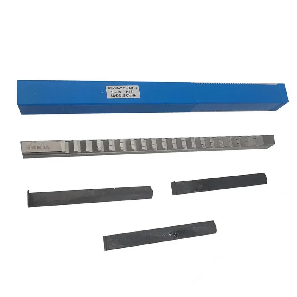 18mm E Push-Type Keyway Broach Metric Sized HSS Broach Cutting Tool knife with 3pcs Shims for CNC Machine