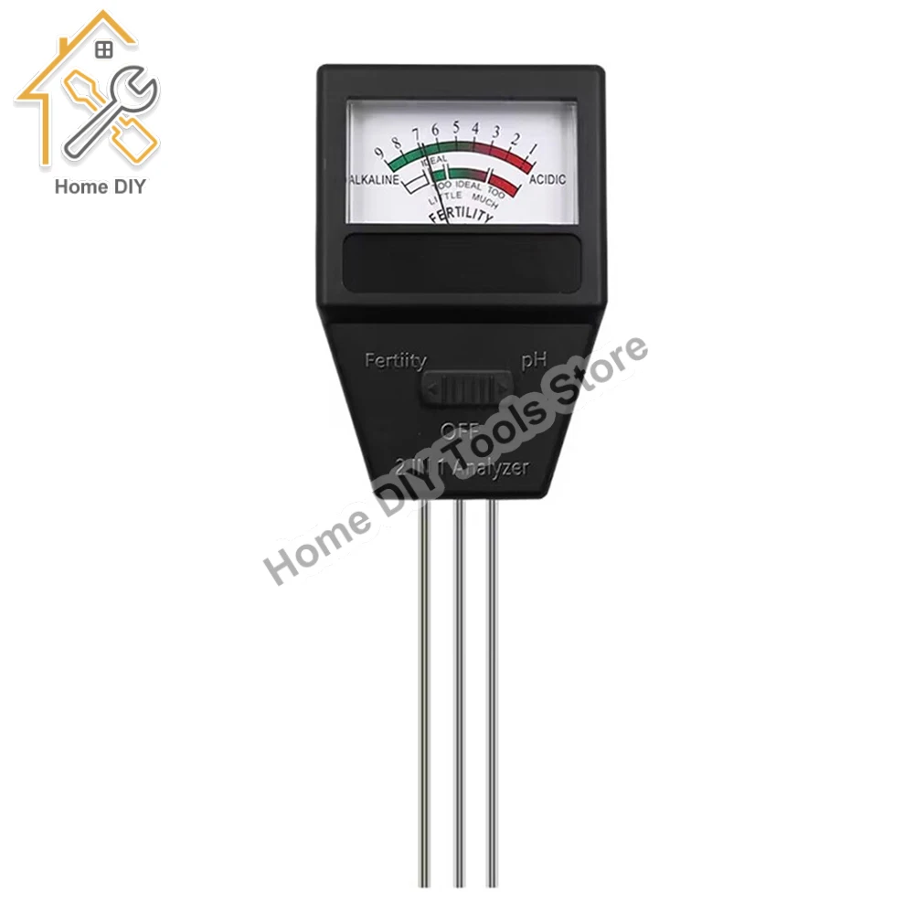 2 in 1 Soil PH Fertility Meter With 3 Probes Soil PH Tester Plant Fertile Measure Device Acidity Meter For Garden