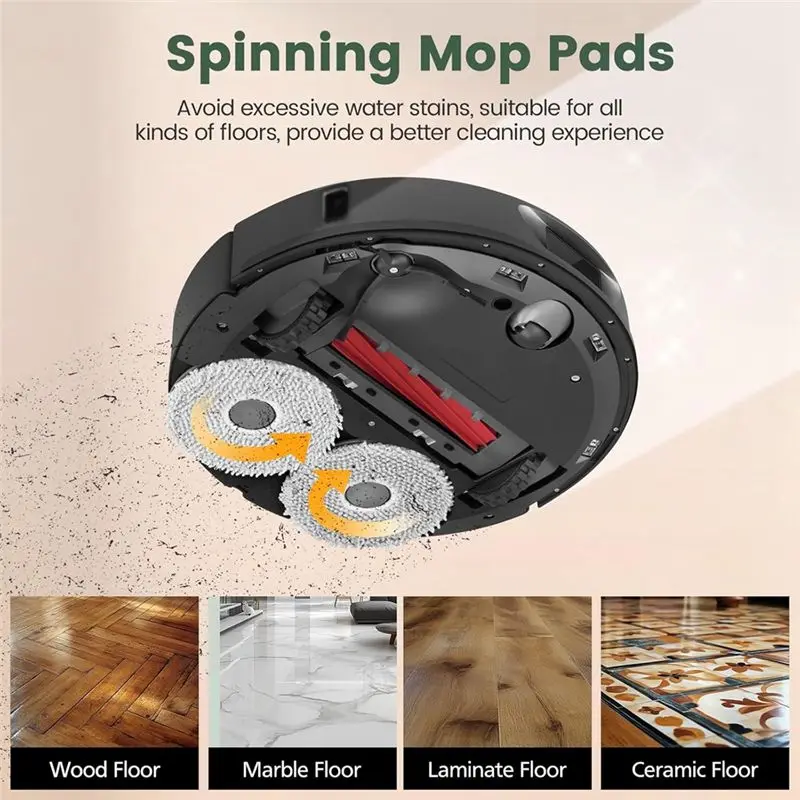 AB33-For Qrevo S/Qrevo Pro/Qrevo Maxv Robot Vacuum Cleaner Accessories Replacement Kits Main Side Brush Hepa Filter Mop Cloth