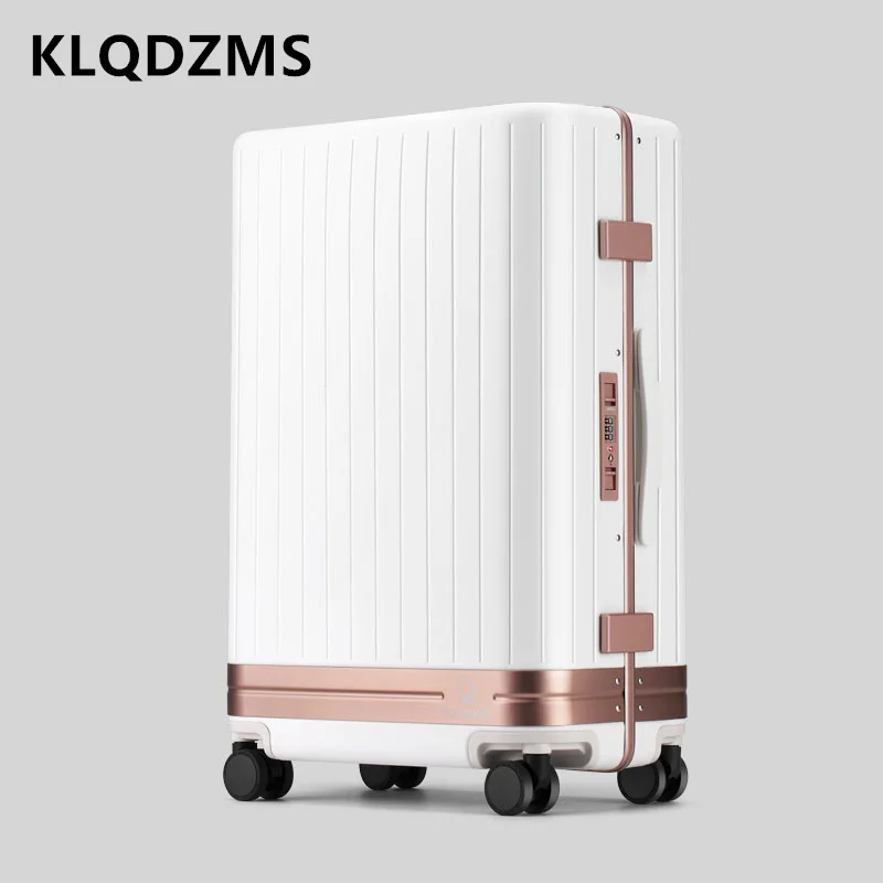 KLQDZMS valigia cabina 20 pollici ABS + PC scatola d'imbarco 26 "Trolley con telaio in alluminio di grande capacità 24" bagaglio a mano