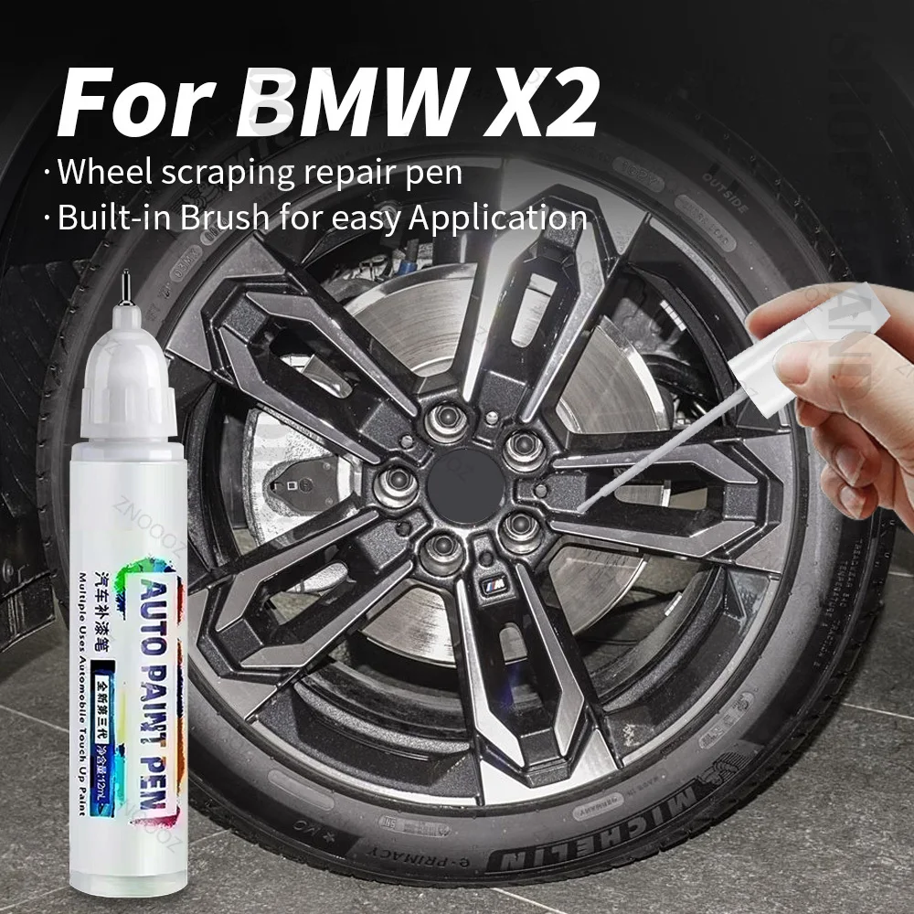 For BMW X2 Touch Up Paint Wheel Repair Kit Quick And Easy Wheel Scratch Repair Rim Paint For Car Wheel Repair Grey Silver Black