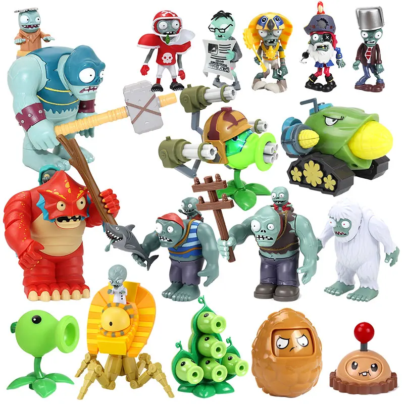 1pcs New Plants vs Zombies Figures Dr. Zomboss Peashooter Gargantuar Potato Mine Chomper Conehead For Kids Boys Birthday Gifts