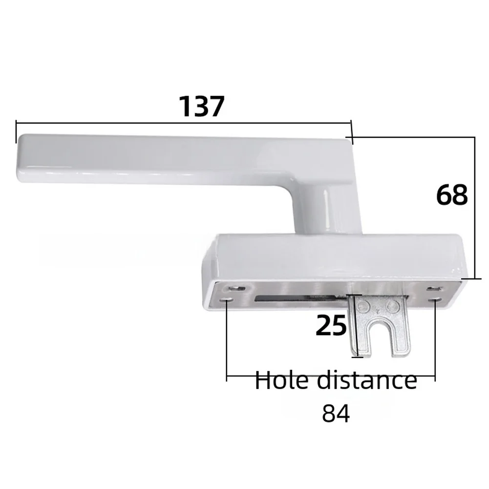 내부 개폐형 캐스먼트 창 손잡이 흰색 알루미늄 합금 및 경량 주거용 창문 적용