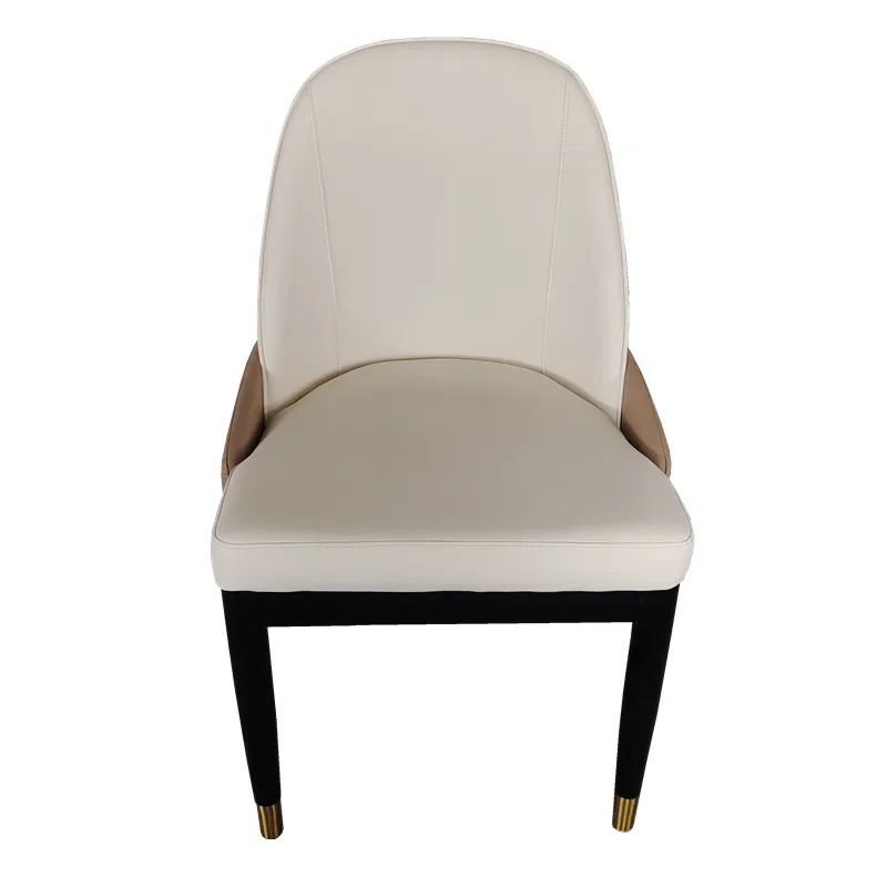 

Light Luxury Double Backrest Nordic Solid Wood Chair Soft Bag Backrest Dining Chair Home Hotel Box Restaurant