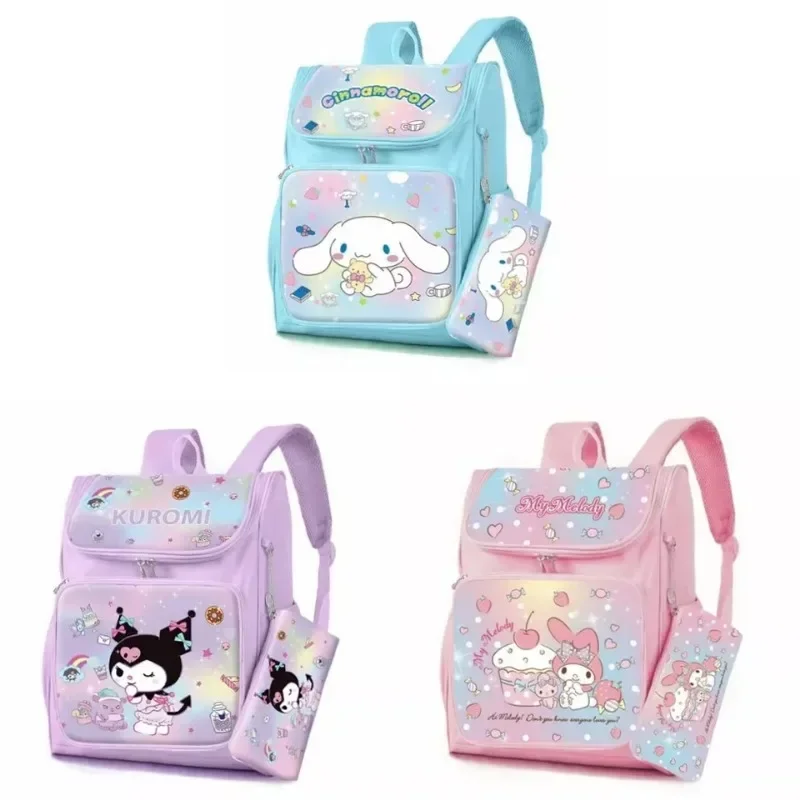 

Sanrio Hello Kitty Kulomi Children's Bags Cartoon Oxford Cloth Load Reduction Ultra Light Daily Large Capacity Simple Backpack