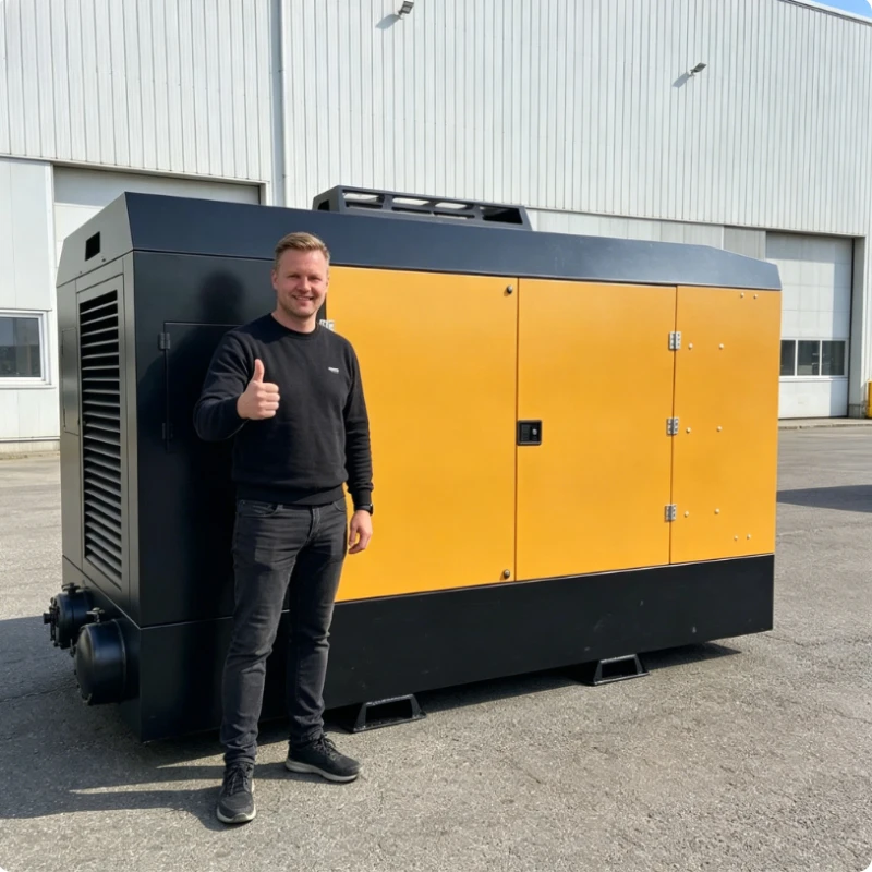 Portable Air Compressor Industrial High Pressure Diesel Screw Air Compressor Heavy Duty Towable For Sandblasting