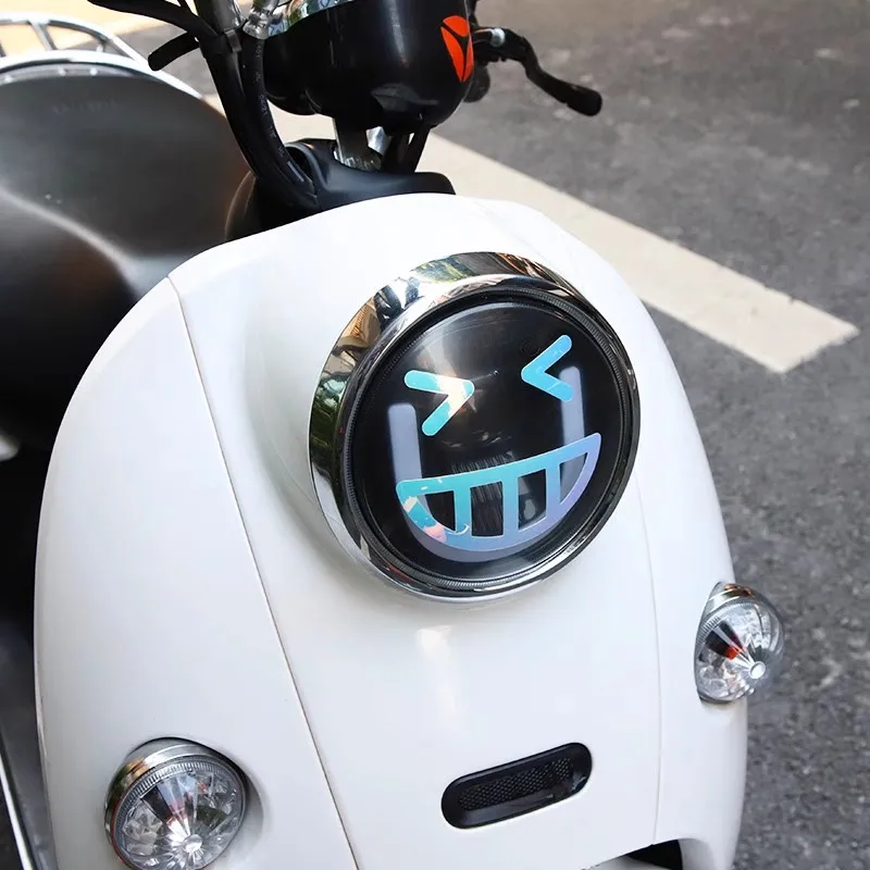 Dekorasi Stiker Ekspresi Stiker Lampu Depan Sepeda Motor untuk PIAGGIO Vespa Primavera 50 125 Sprint 50 125 GTS GTV 300 250 SUPER