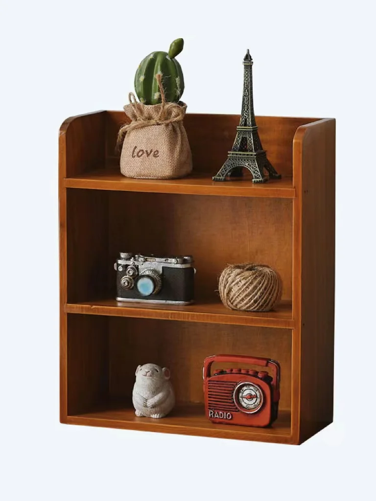 صندوق تخزين أكواب خشبي لسطح المكتب، خزانة عرض لمستحضرات التجميل والمكتب، رف تخزين خشبي حقيقي للمطبخ بتصميم مستطيل طويل على ال...