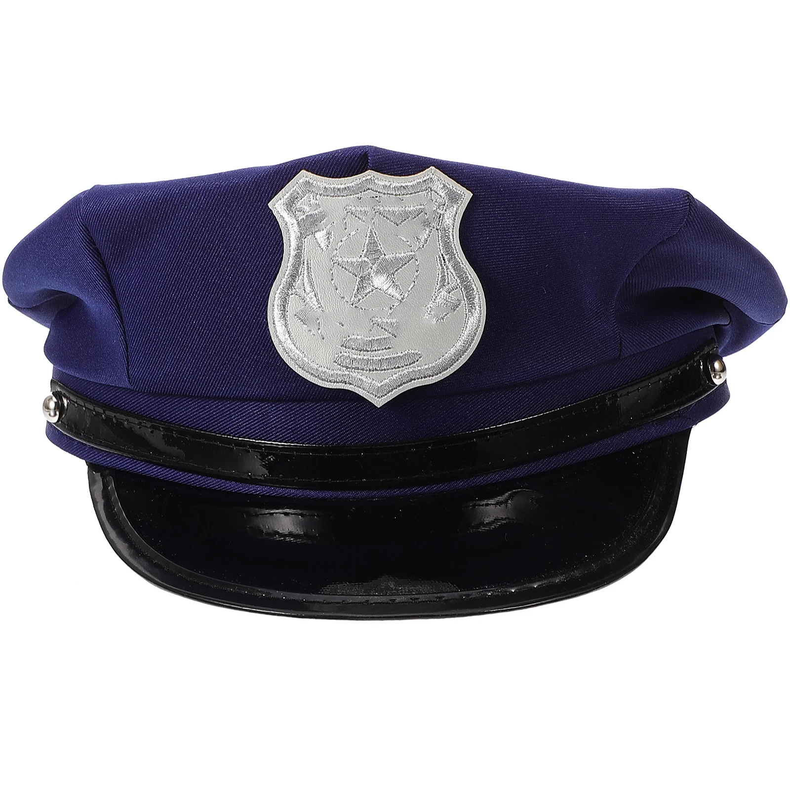 قبعة شرطة عصرية فريدة من نوعها لحفلات أداء المسرح التنكرية وخفيفة الوزن ومسامية للجنسين باللون الأزرق مقاس واحد يناسب