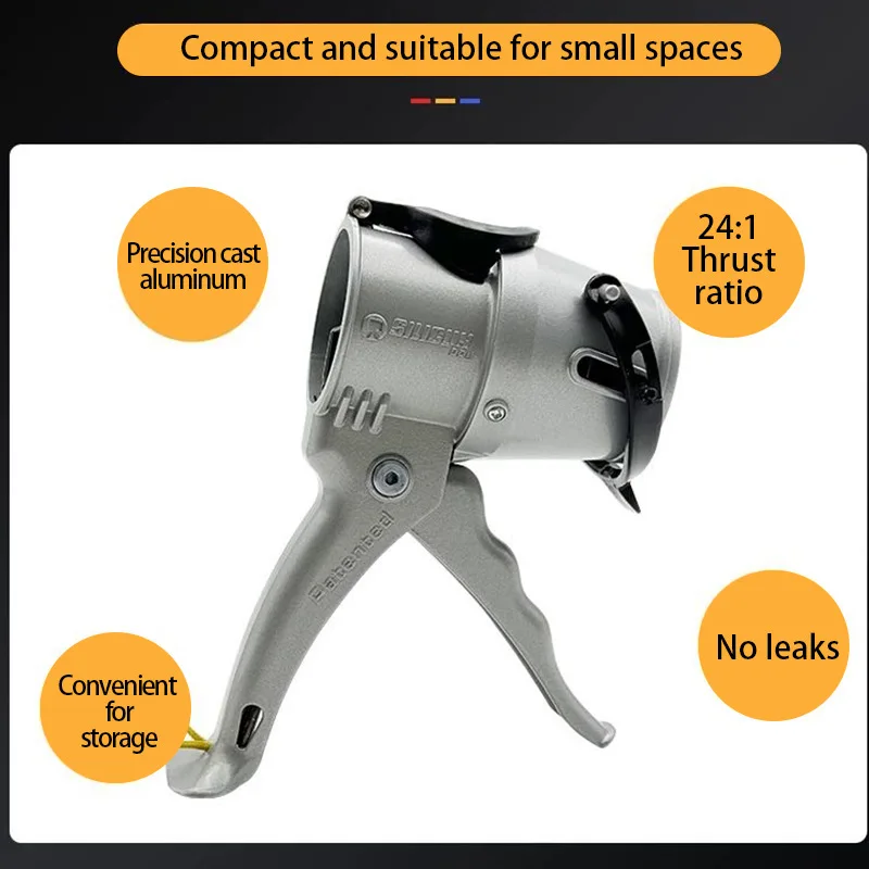 

New Siligun Aluminum Alloy Caulking Gun Drip-Free Effortless Short Portable Glue Gun