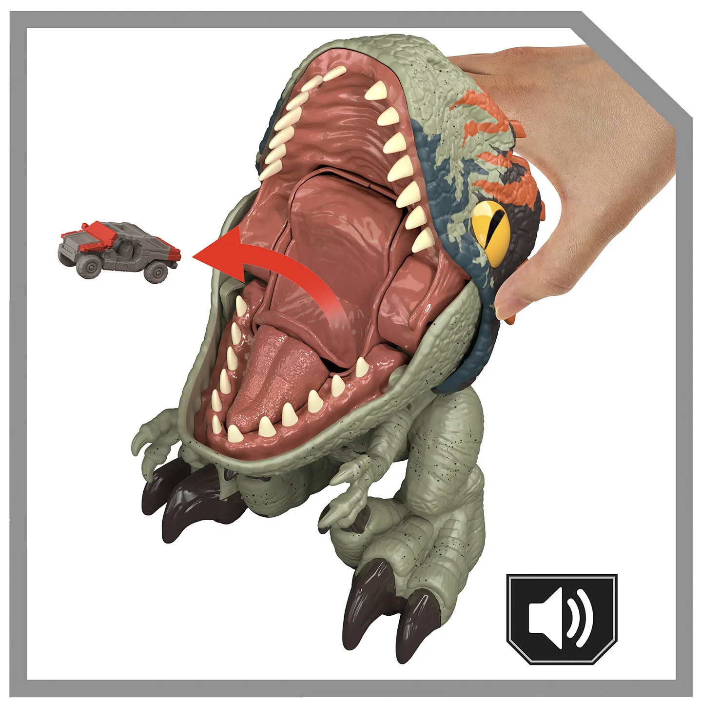 Mattel Jurassic World Velociraptor Action Figure Simulated Dinosaur Model Roaring Sound Interactive Creative Play Collection Toy