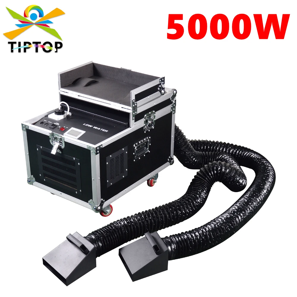 

TIPTOP 5000W Stage Water Fog Jet Effect Machine Low Lying Fog Machine Effect 2 Tube for Indoor Outdoor Stage Wedding Party