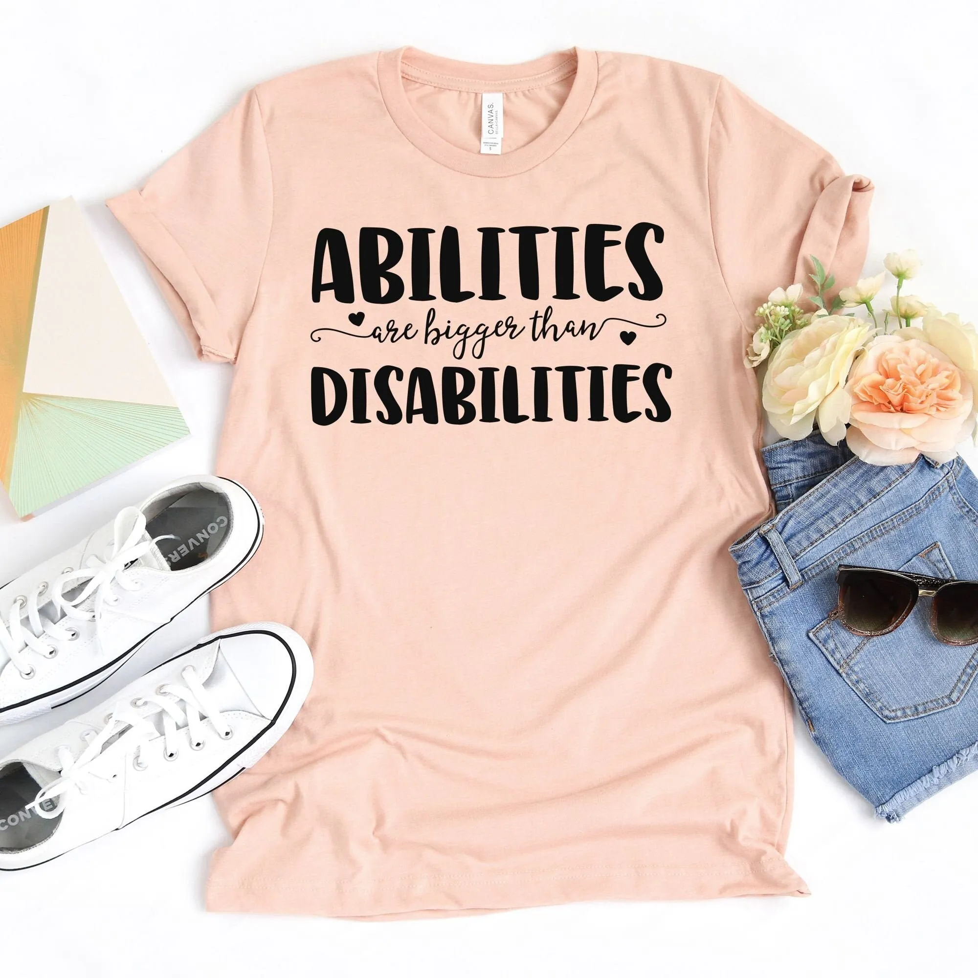 Abilities Are Bigger Than Disabilities T Shirt Outweigh Speech Teacher For Her Language