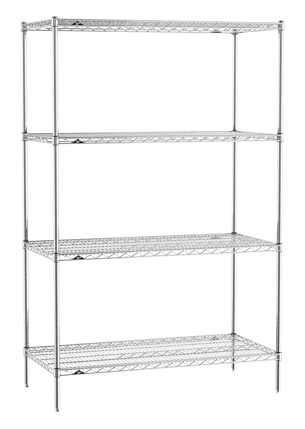 Ez2448Nc-4 Super Erecta Industrial Wire Shelving 4-Shelf Convenience Pak, Chrome, 24