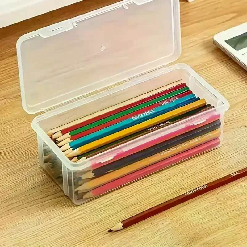 4-Pack Clear Plastic Storage Boxes with Secure Locking Lids, Large Capacity Organizer for Art Supplies, Home & School