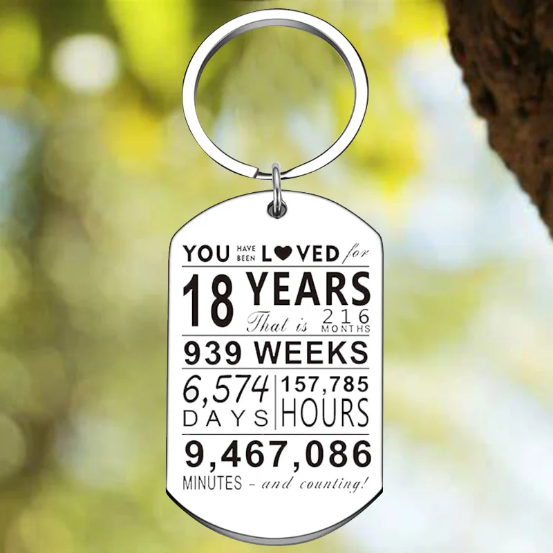 New Funny Daughter Son Keychain Pendant 18th Birthday Gift Key Chains From Mom Dad