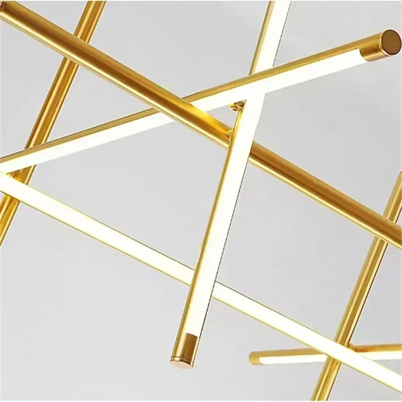 Modern Designer Minimalist Led Lines Decor Pendant Light for Living Room Loft Hallway Home Decoration Hanging Lusters Luminaires