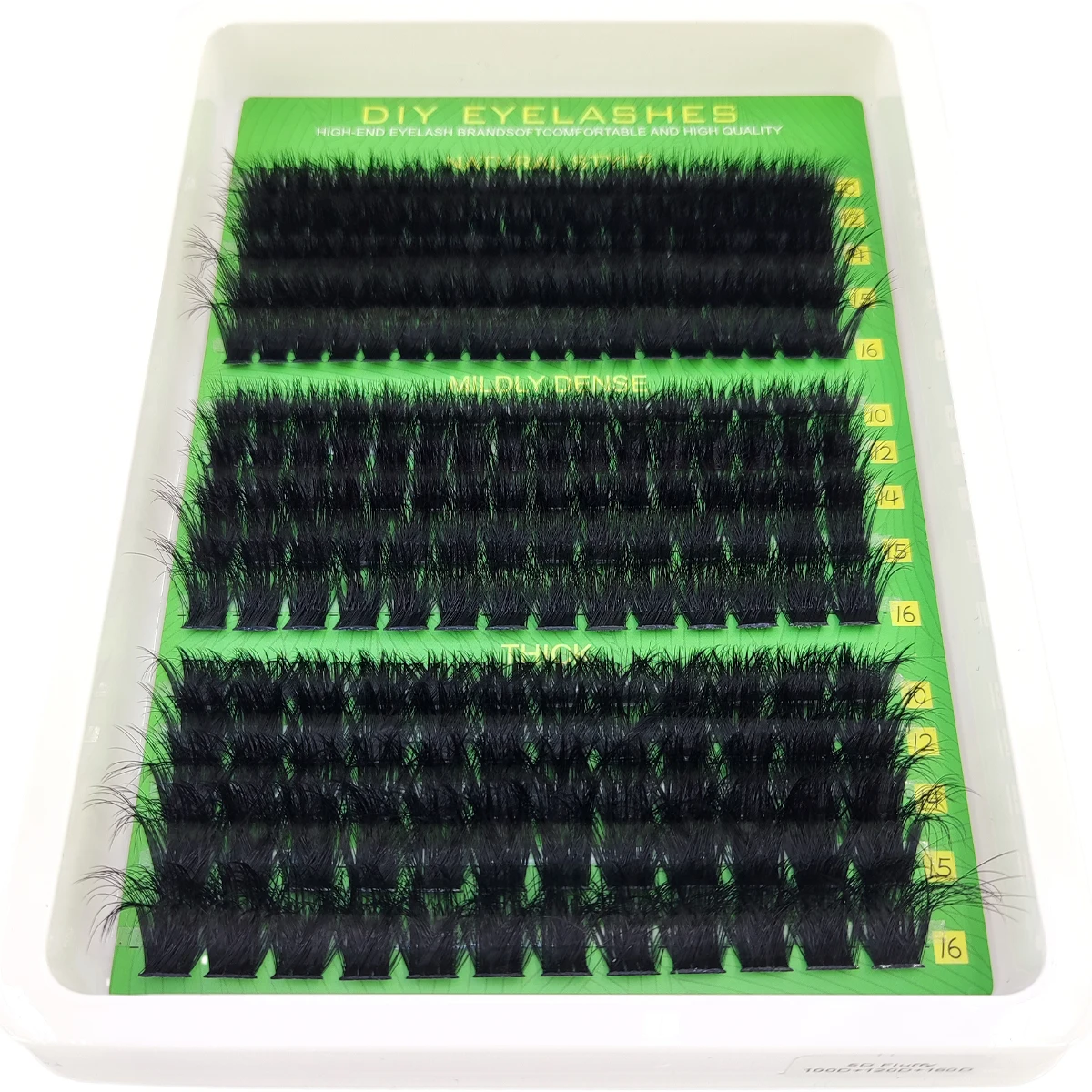 15 Reihen 60D-200D 5D Flauschige Dicke Wimpern-Cluster 10-16mm Mix Wispy Einzelwimpern-Extensions Cluster DIY Make-up Künstliche Wimpern – Detail 7