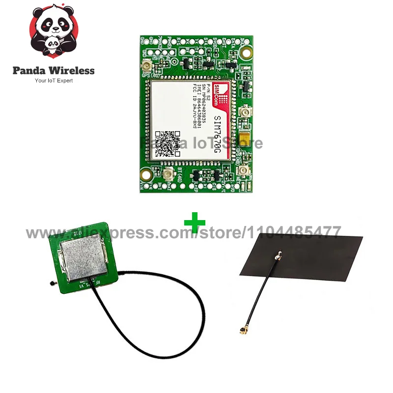 4G Cat1 SIM7670G SIM7670NA SIM7672NA Dual-Row Pin Core Board Module GPS(Optionsl) with Antenna Breadboard for IoT Applications