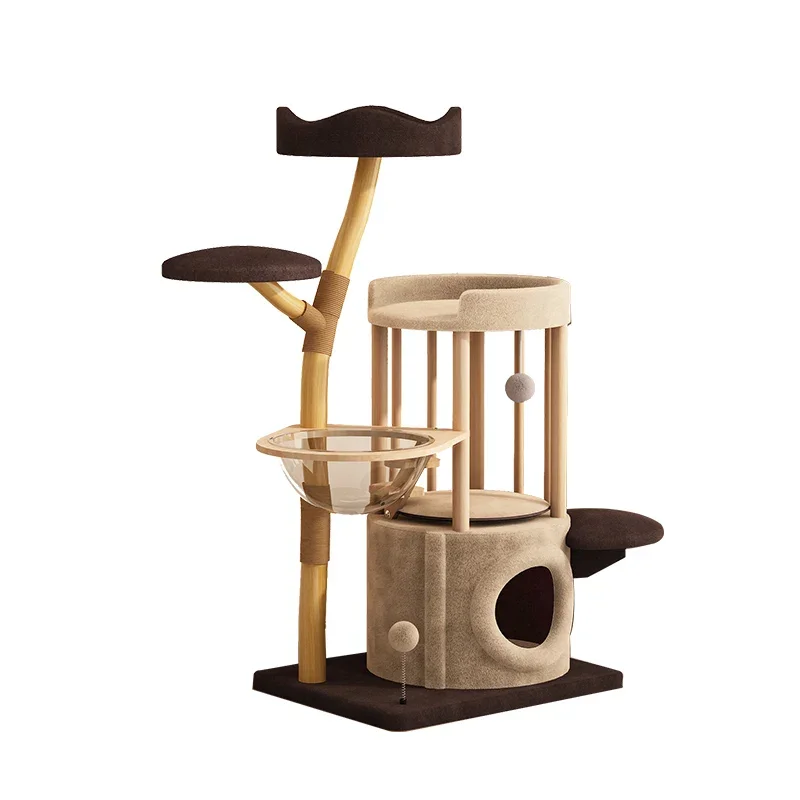 

Tree house climbing frame cat nest tree integration four seasons universal solid wood frame household does not occup