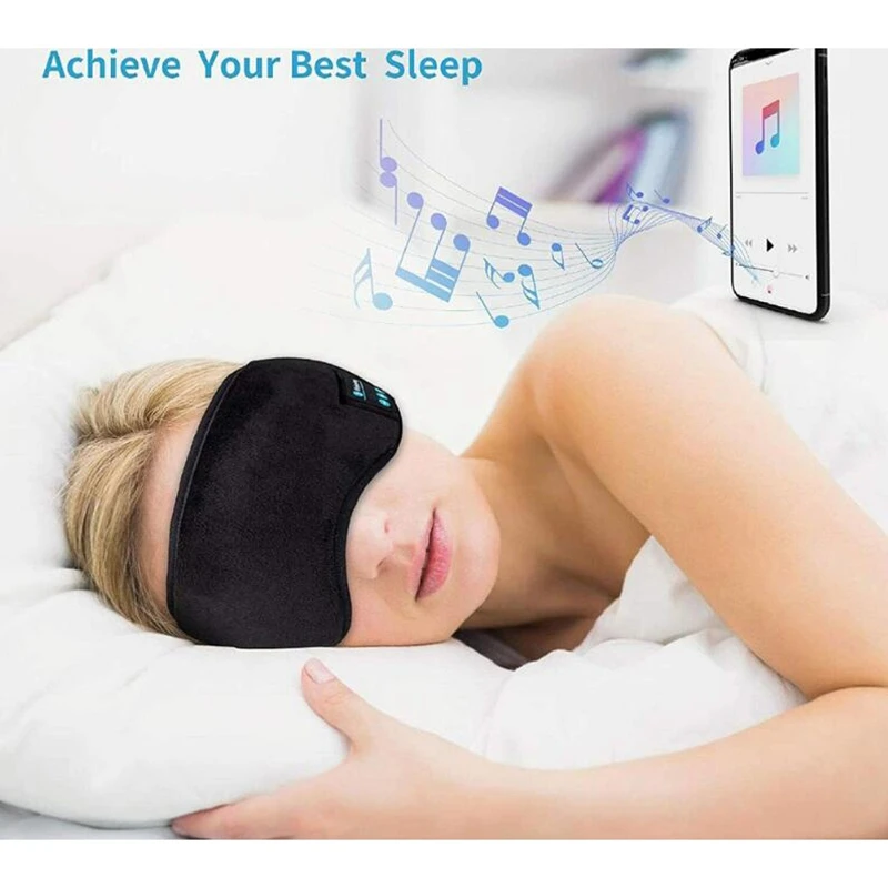 Cuffie per dormire maschera per gli occhi Bluetooth, cuffie Bluetooth 5.0 senza fili cuffie per dormire da viaggio con musica maschera per dormire