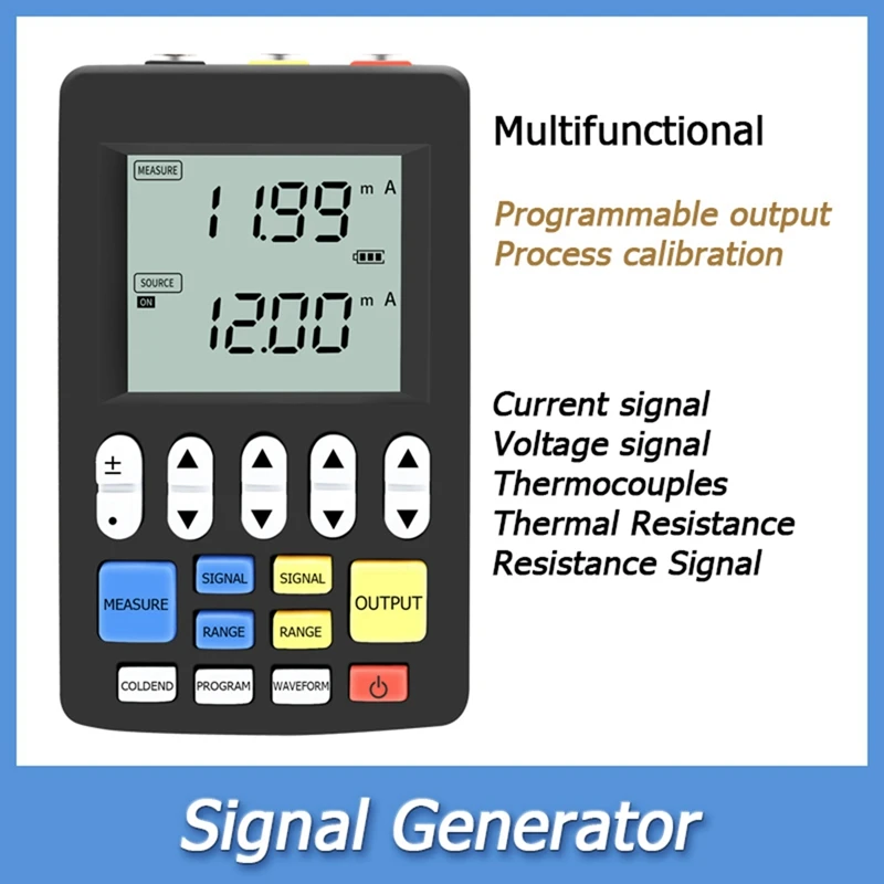 Multifunction Signal Generator 4-20Ma Current Voltage RTD Thermocouple Signal Source Handheld Process Calibrator