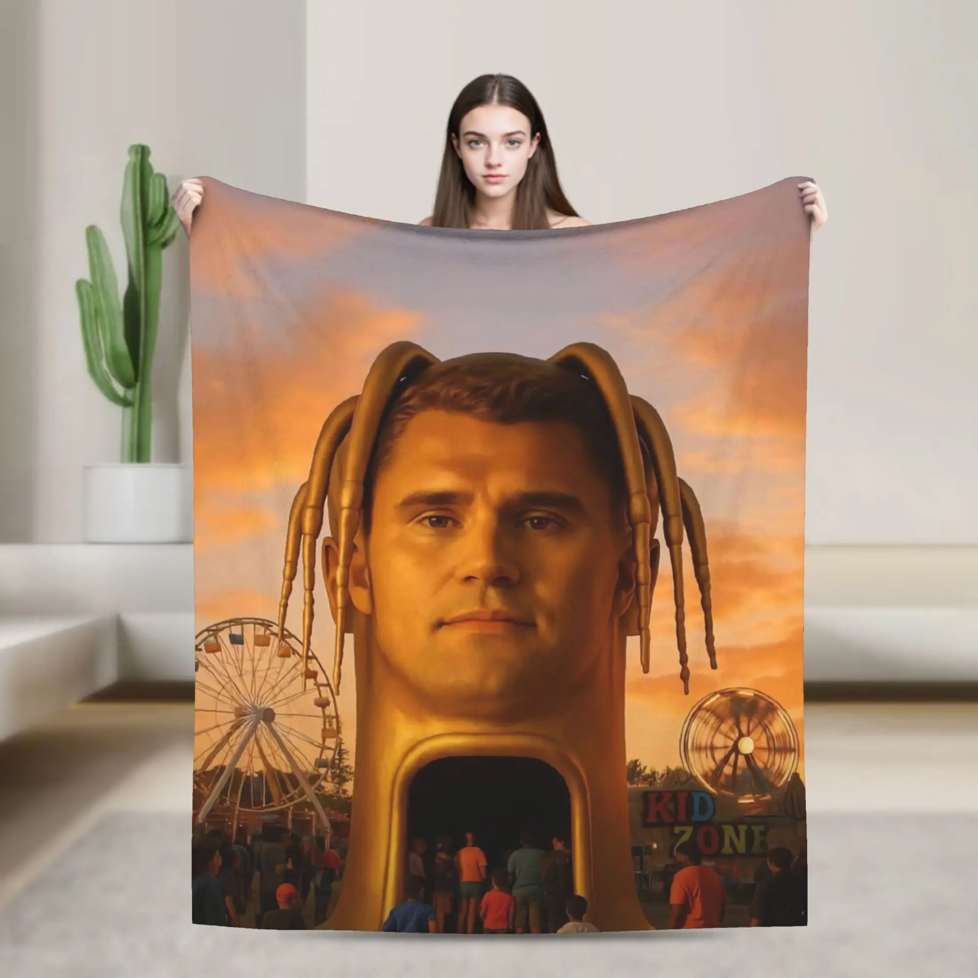Charlie Kirk R.I.P Blankets Brainrot Meme Flannel Awesome Warm Throw Blankets for Home Restaurant Decoration