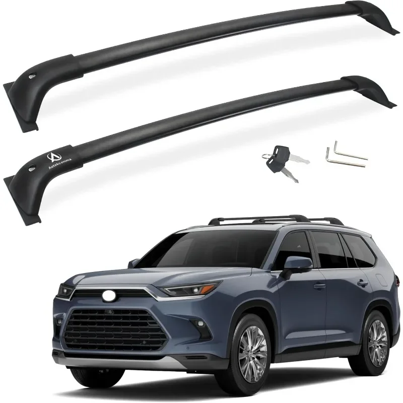 

Heavy Duty Black Upgraded Roof Rack Crossbar Compatible for Toyota Grand Highlander Lexus TX 2024 All Grades.