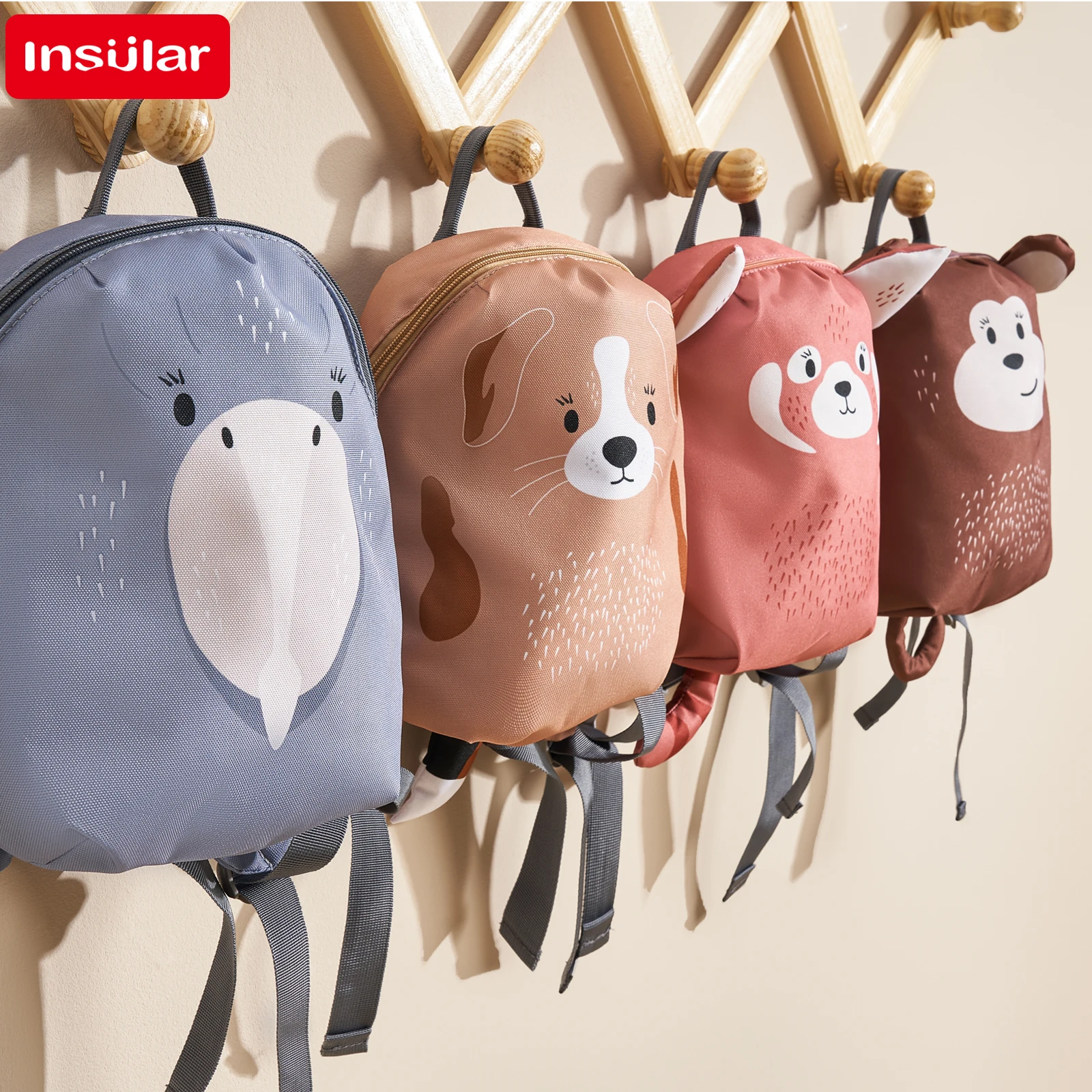 New Cute Cartoon Small animals Baby Anti-lost Backpacks Kindergarten Schoolbag Children Boys Girls School mini Bags