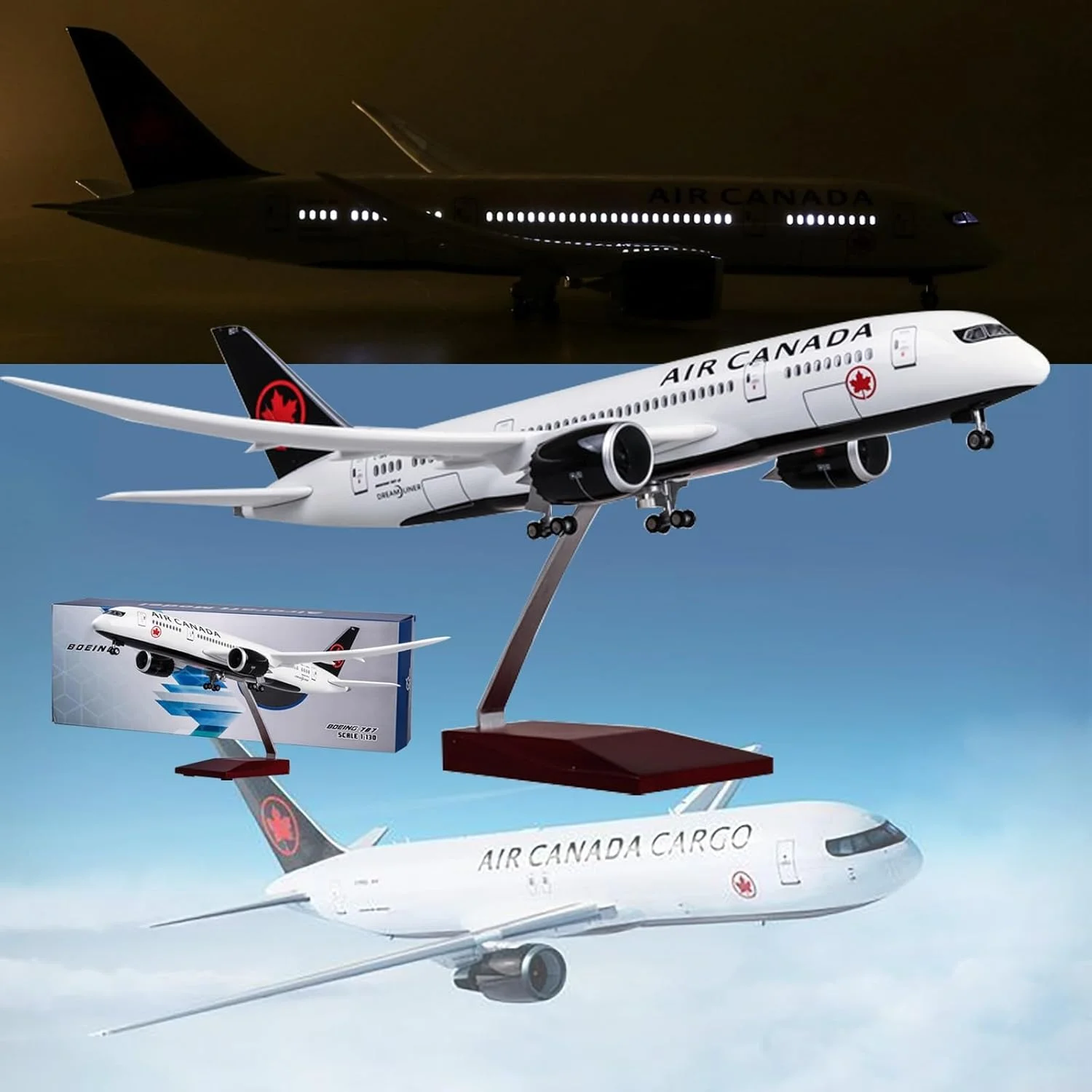 

New 1/157 Scale airplane toys for child Airplane Air Canada B787 Airline Aircraft Model Diecast Resin Plane Collection Display