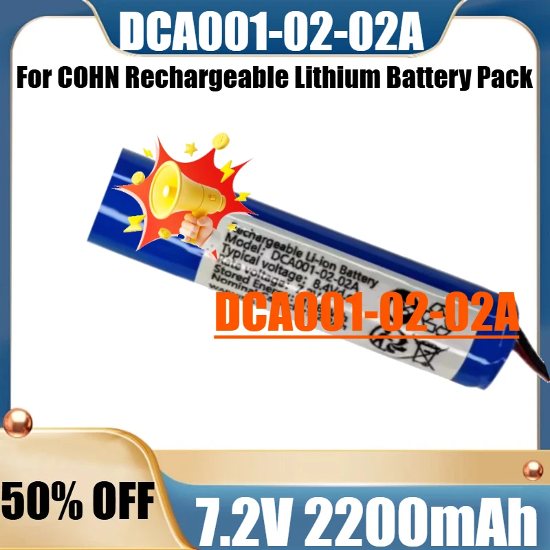 

For COHN Rechargeable Lithium Battery Pack New DCA001-02-02A 8.4Vd.c. 7.2V 15.84Wh 2.2Ah