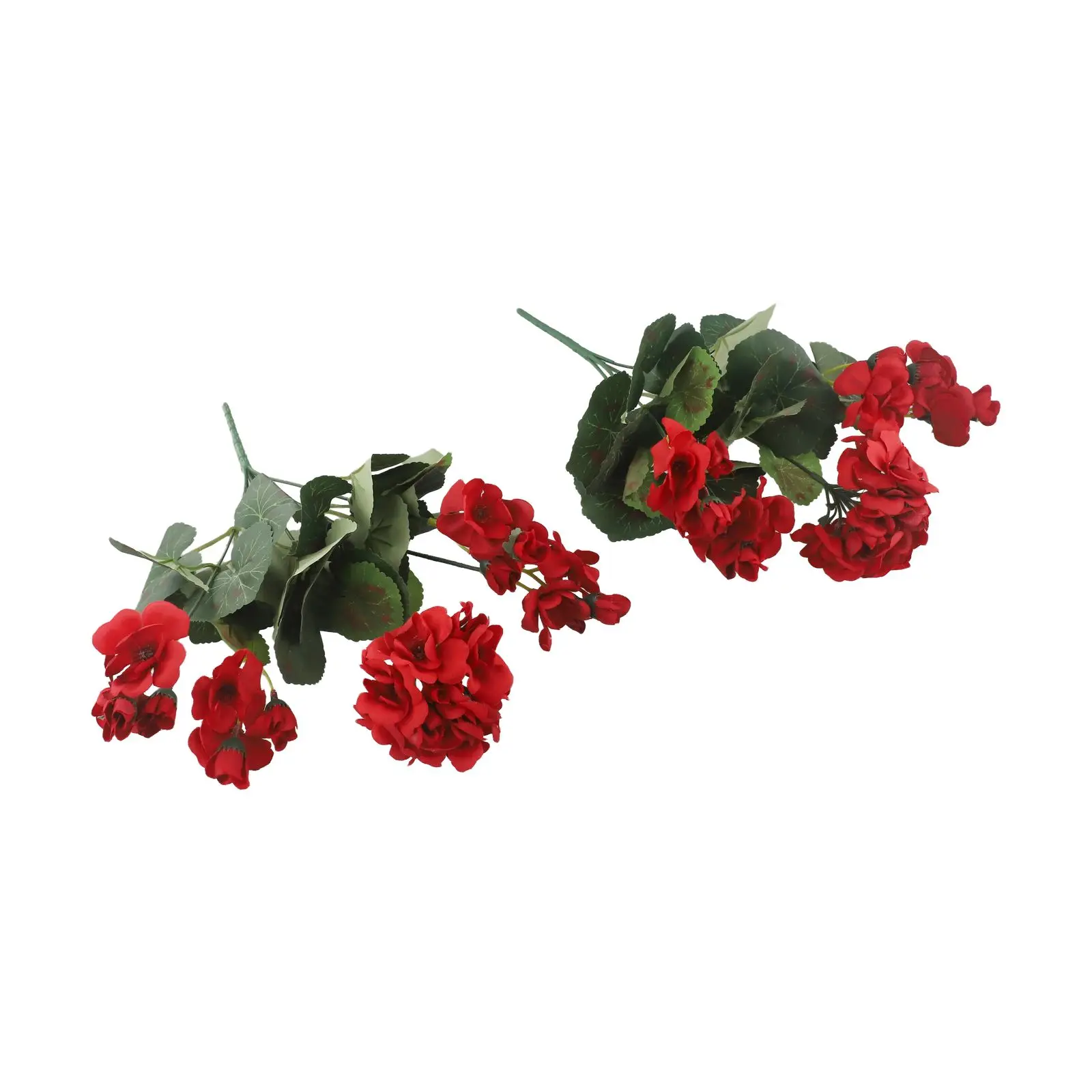 

2pcs Geraniums Silk Flowers Home Decoration Red Beauty Silk Fake Flower Especial For Wedding And Festival Decoration